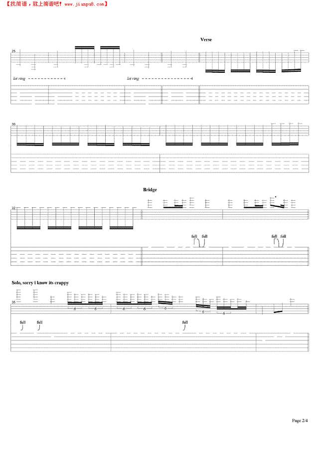 disenchanted吉他谱