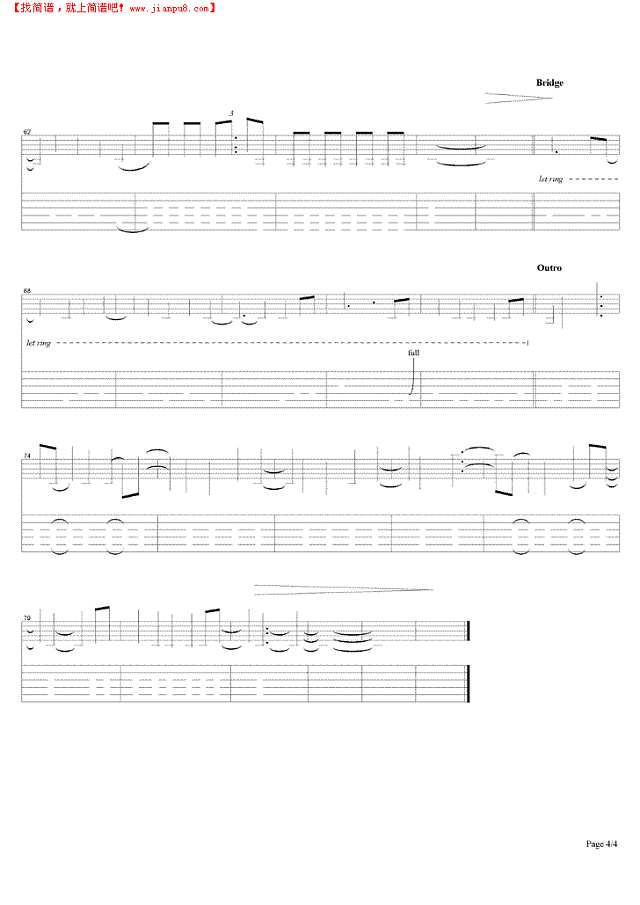 I Do not Love You吉他谱