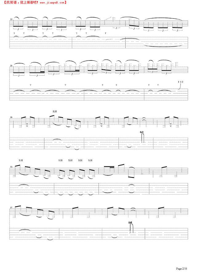 Addicted to that Rush吉他谱