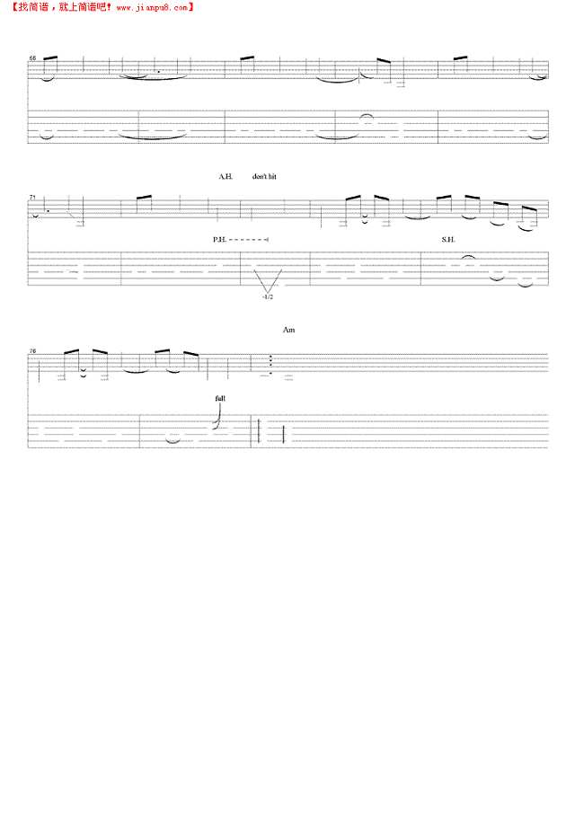 Addicted to that Rush吉他谱