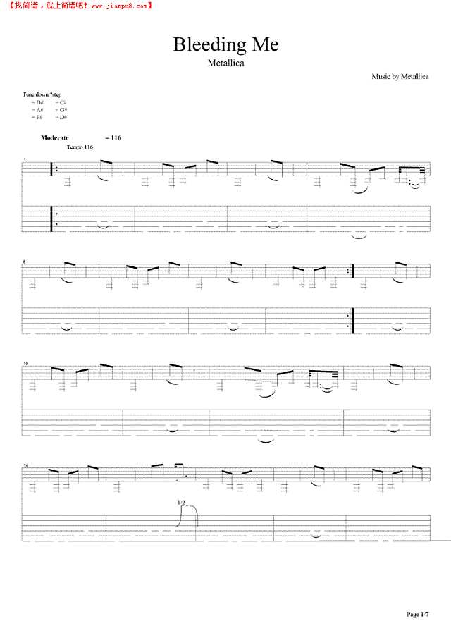 Bleeding Me吉他谱
