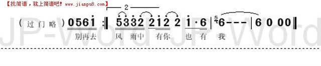 爱在风雨中《男人底线》简谱