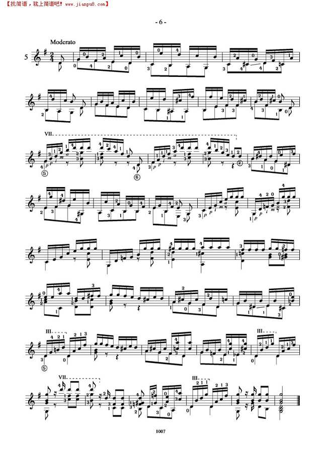卡尔卡西25首练习曲（4）吉他谱
