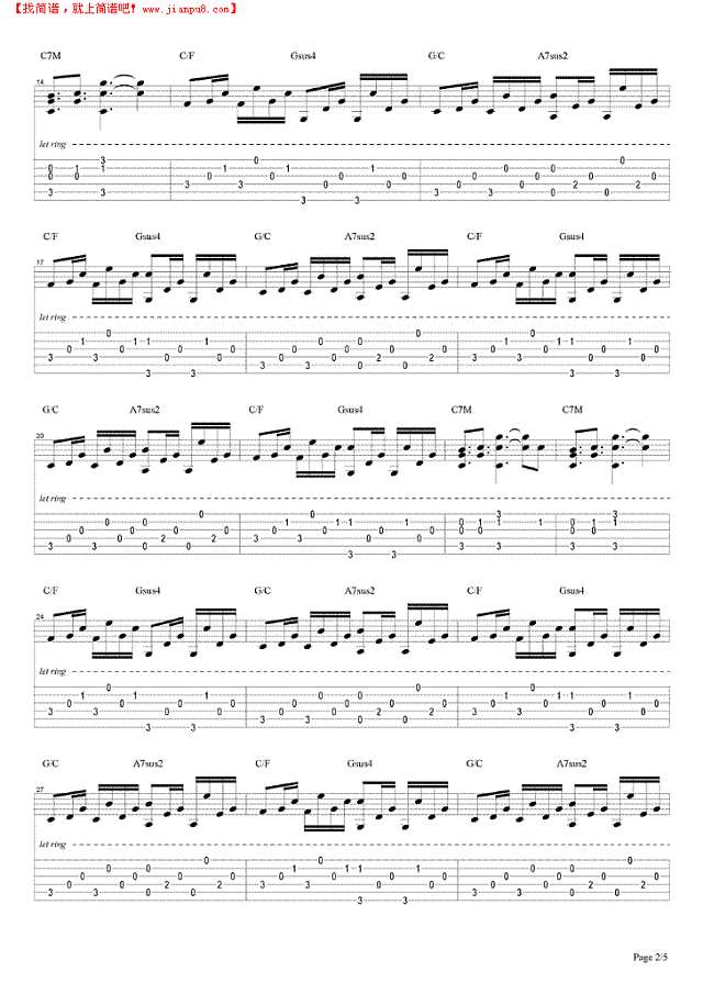 每天都是一种新的练习吉他谱