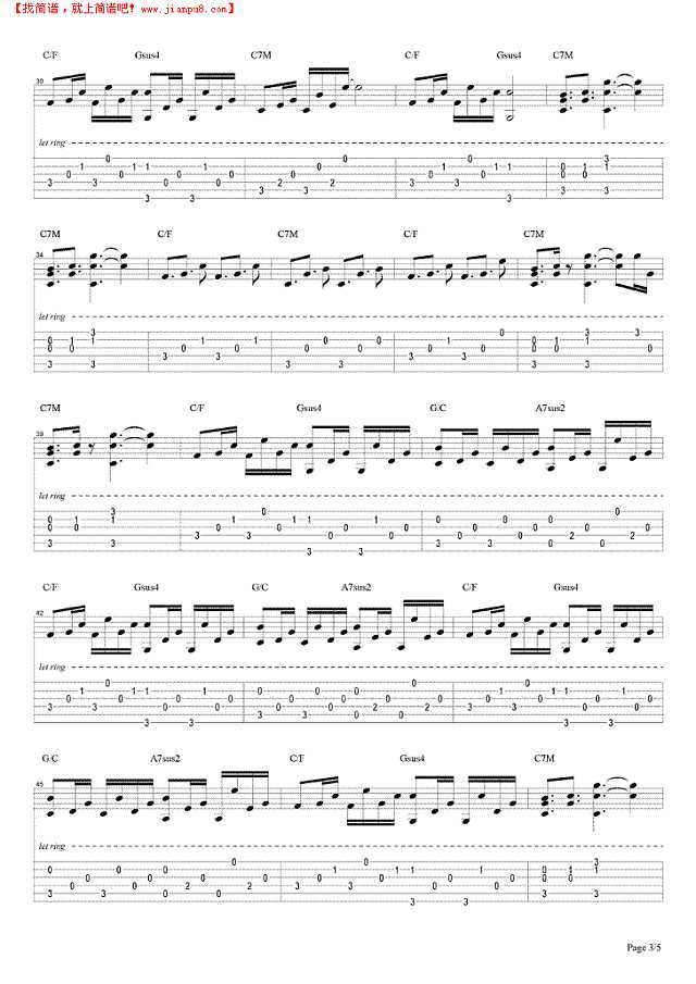 每天都是一种新的练习吉他谱