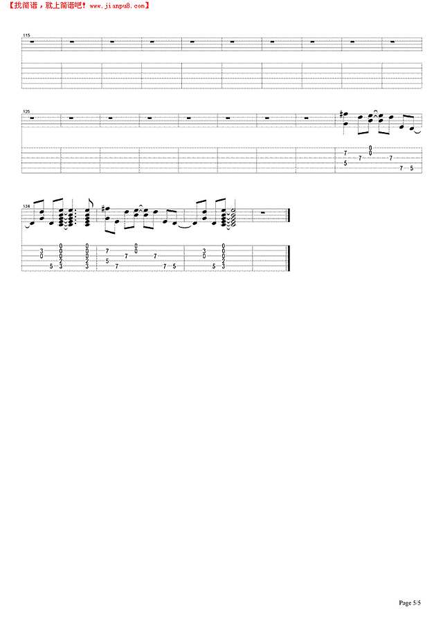 a silent latter吉他谱