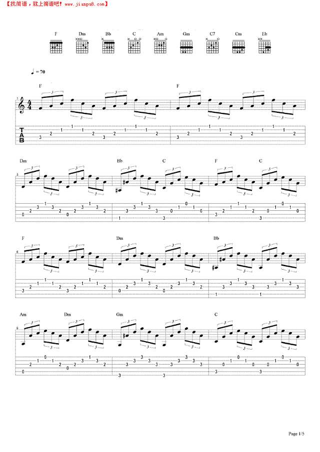 谁可改变吉他谱