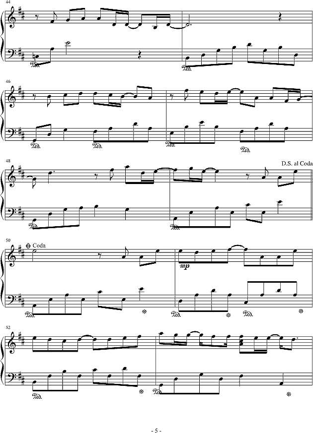 如果我变成回忆钢琴谱