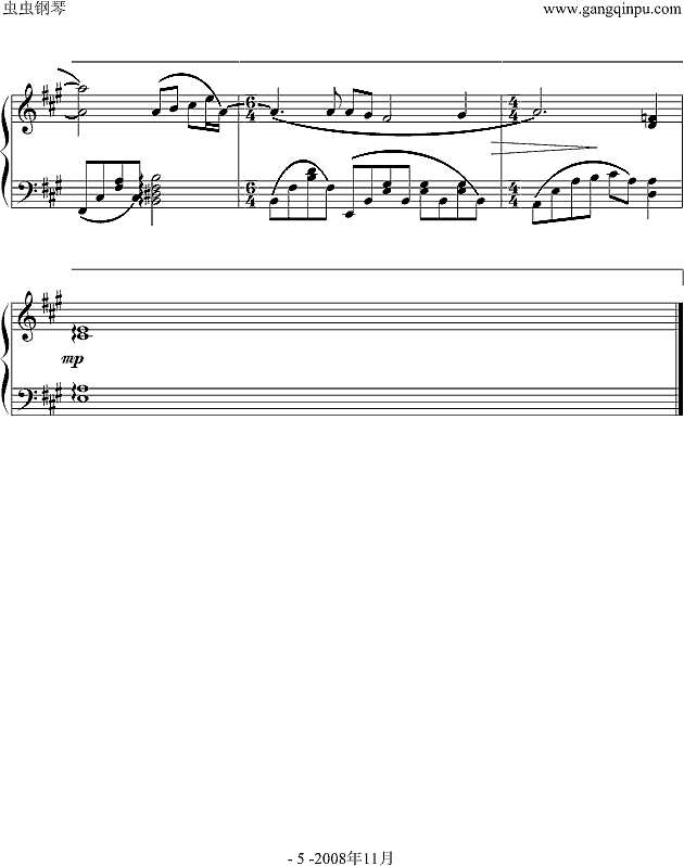 《花海》完美钢琴谱