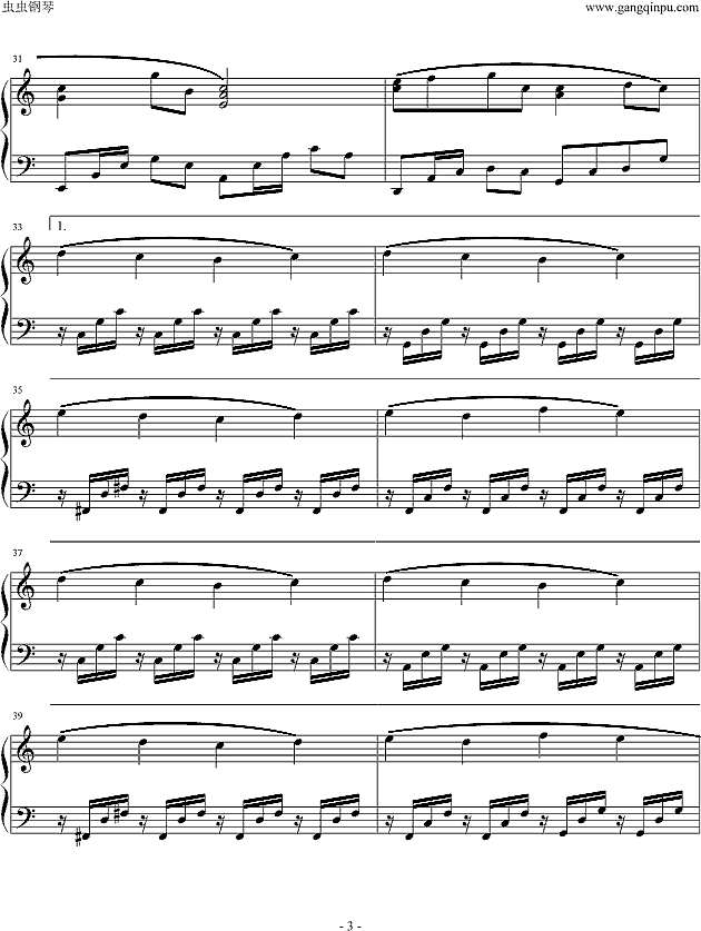 蒲公英的约定钢琴谱