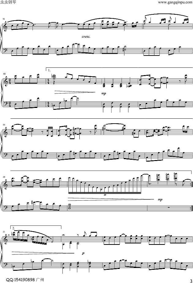 《想起》钢琴谱