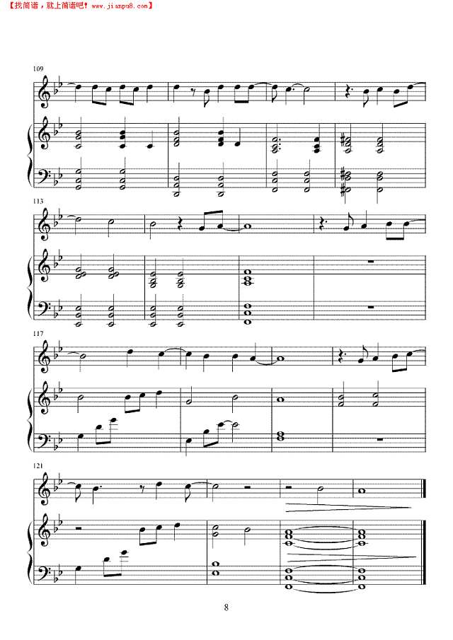 Because of you钢琴谱