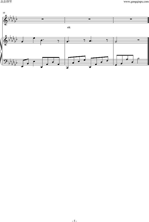 情歌 钢琴弦乐版钢琴谱