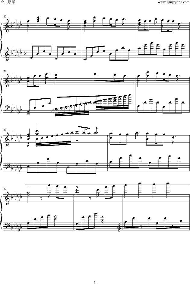 情歌完美演奏版钢琴谱