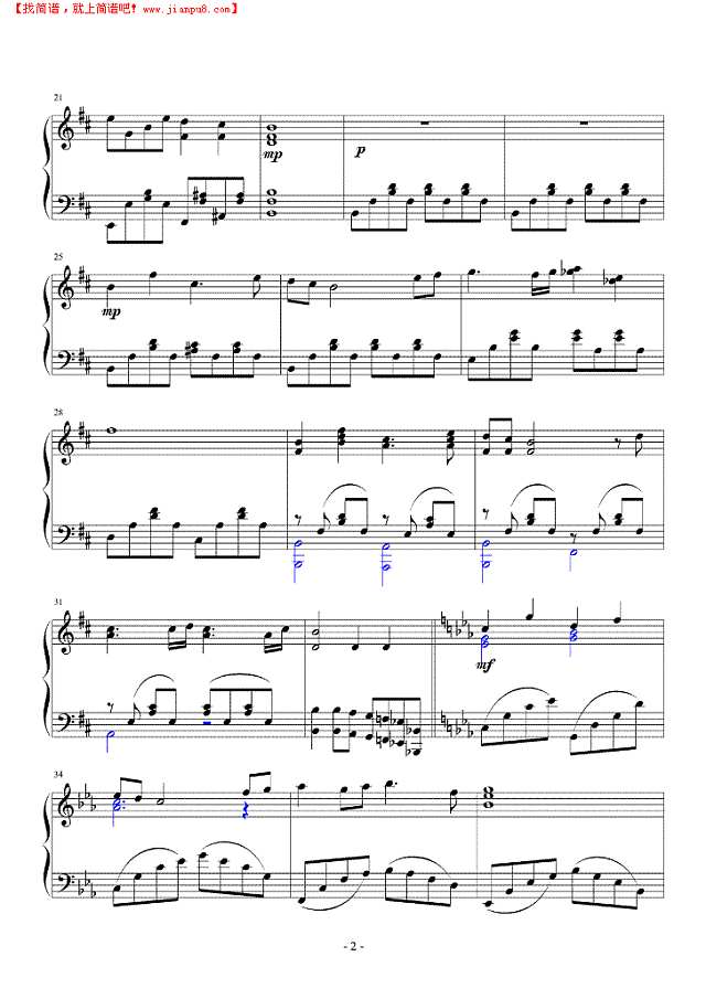 痴情意外钢琴谱