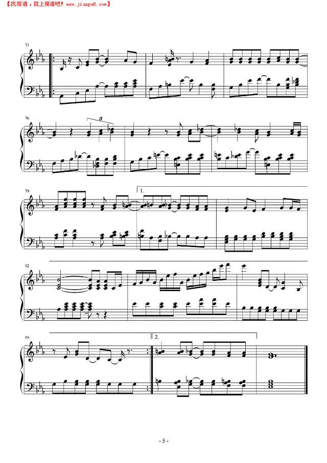 How deep is your love钢琴谱