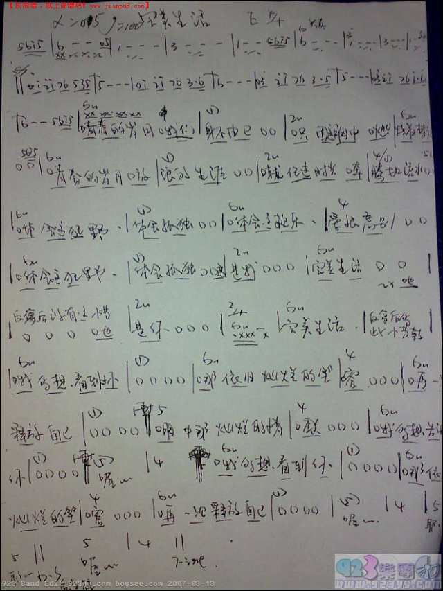 许巍-完美生活吉他谱