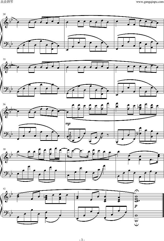 你听得到钢琴谱