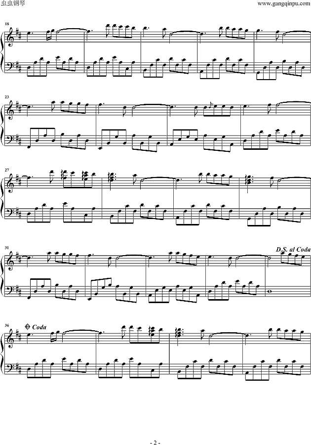 时间会遗忘钢琴谱