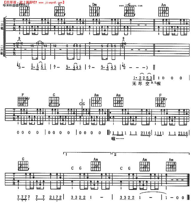 BEYOND-无尽空虚吉他谱