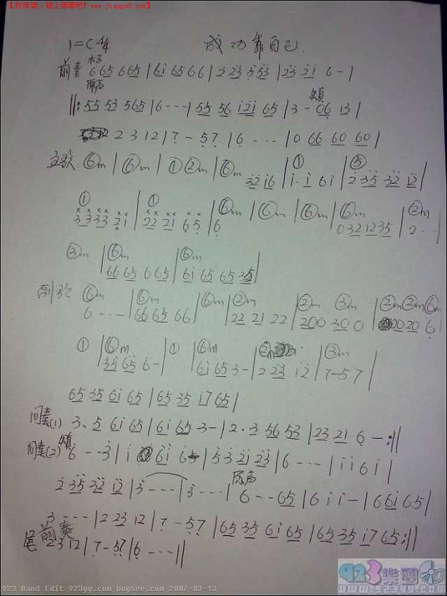 卓依婷-成功靠自己吉他谱