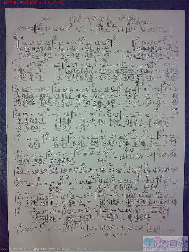 刘德华-你是我的女人吉他谱