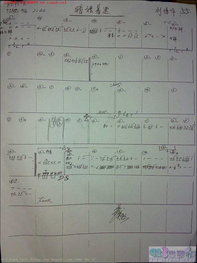 刘德华-暗里着迷简谱
