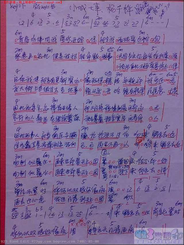 杨千桦-小城大事简谱
