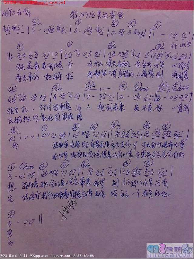 谢庭峰-我们这里还有鱼简谱