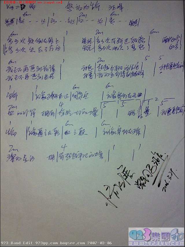 汪峰-怒放的生命简谱
