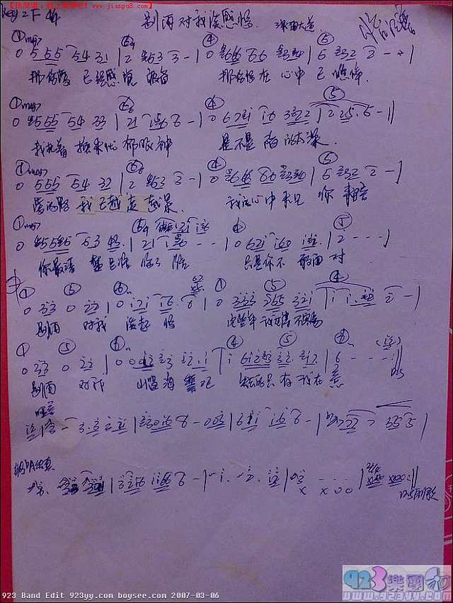 深南大道-别再对我谈感情简谱
