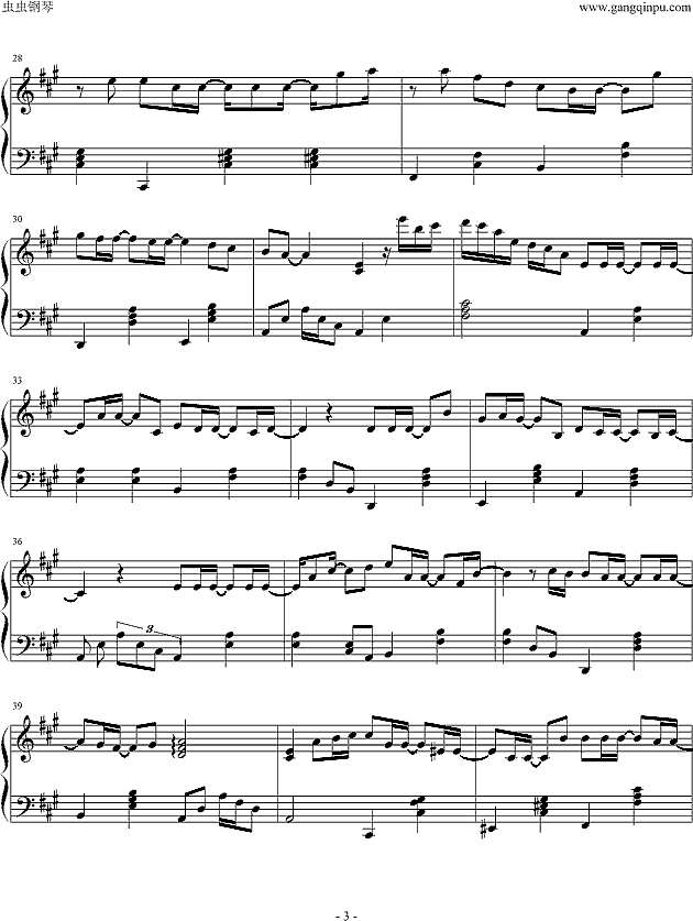 我们小时候钢琴谱