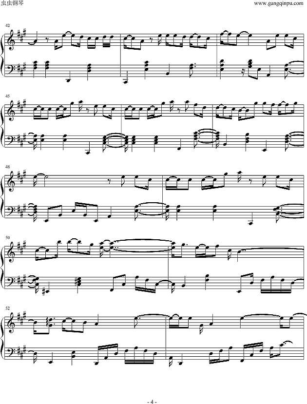 我们小时候钢琴谱