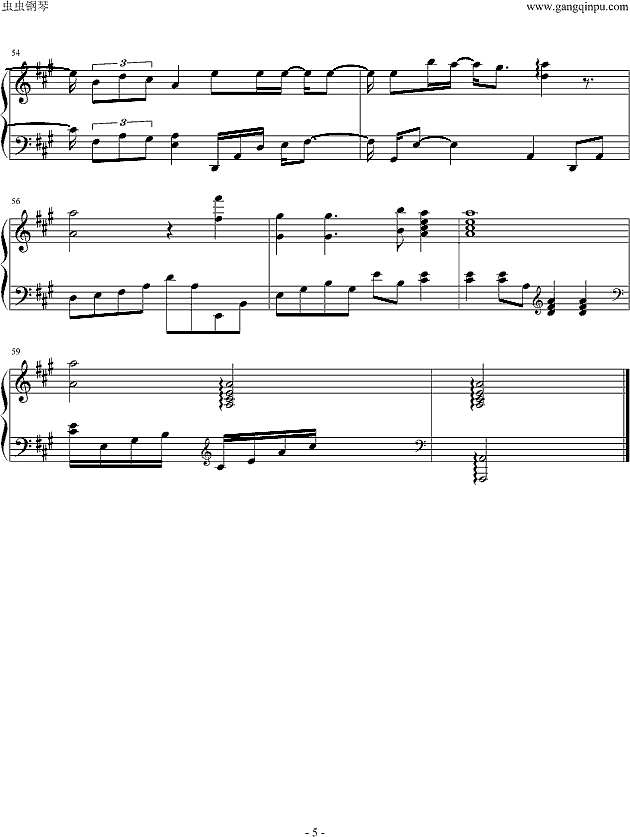 我们小时候钢琴谱