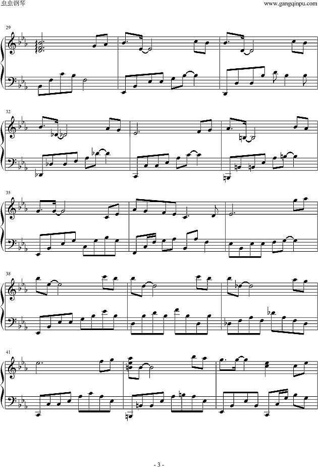 为你钟情---钢琴独奏版钢琴谱