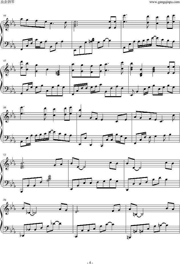 为你钟情---钢琴独奏版钢琴谱