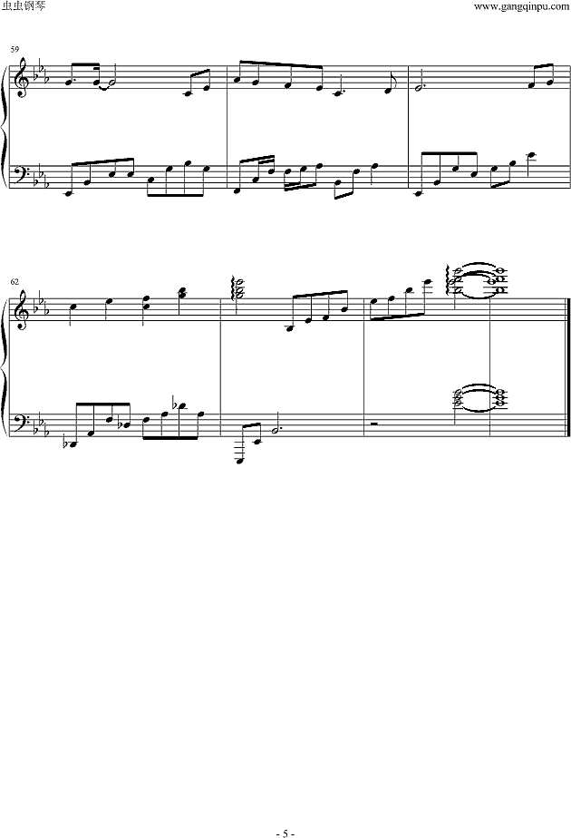 为你钟情---钢琴独奏版钢琴谱