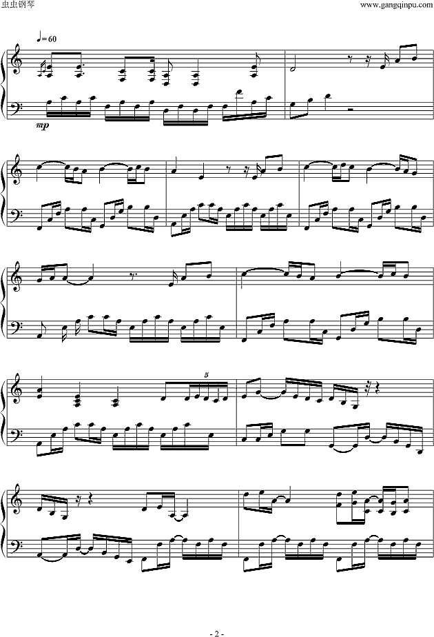 Butterfly dance钢琴谱