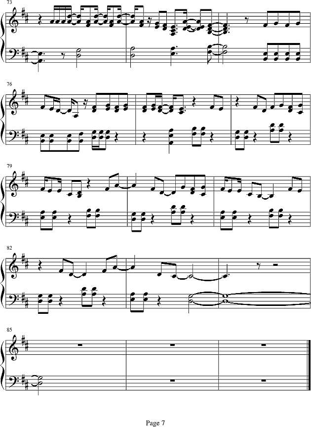 My Happy Ending钢琴谱