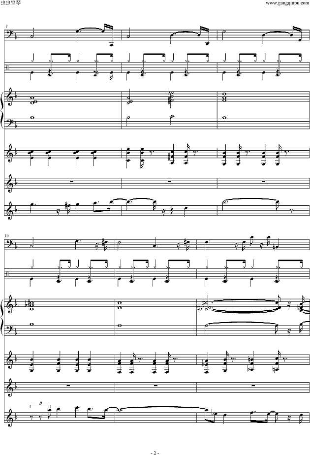 QQ麻将背景音乐钢琴谱