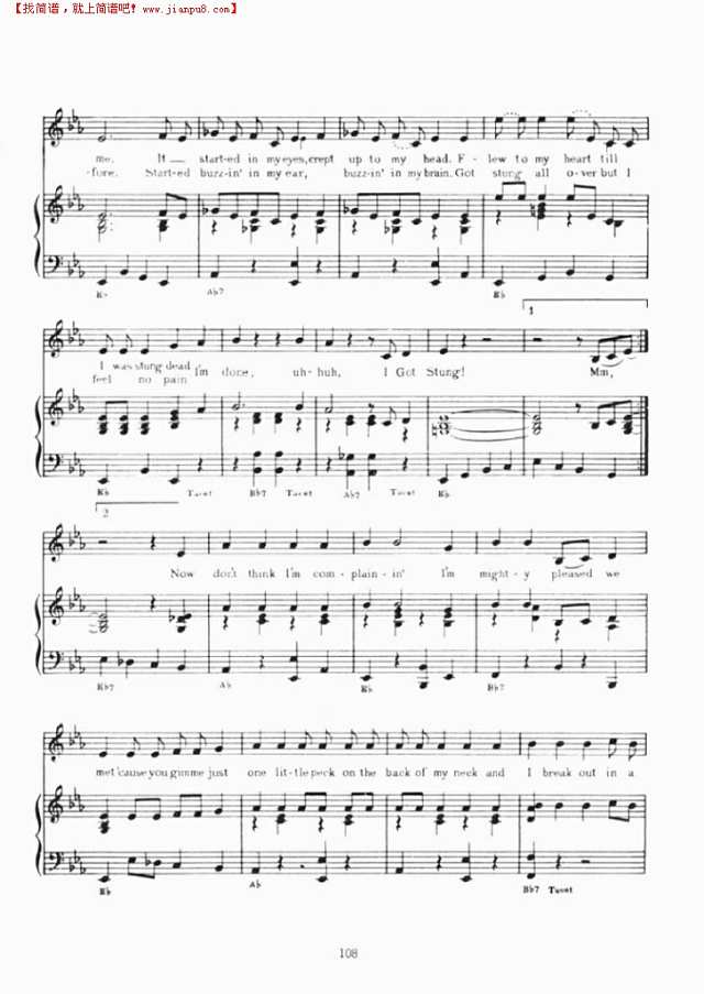 I GOT STUNG!简谱