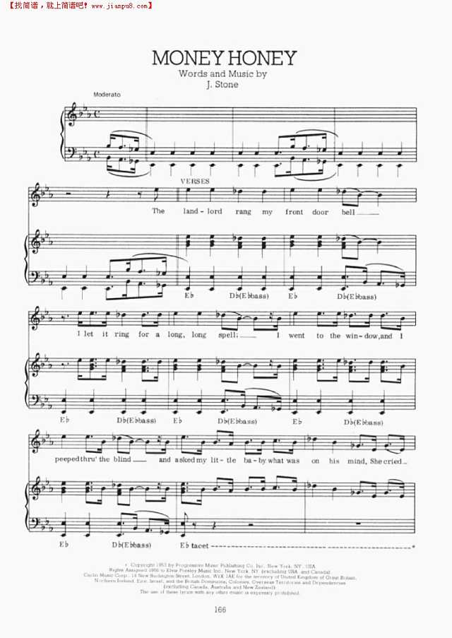MONEY HONEY简谱