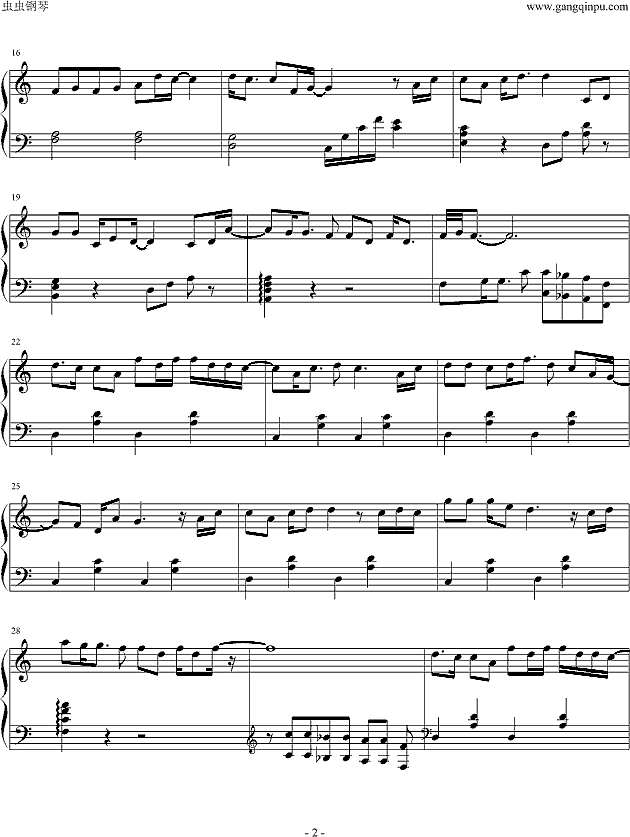 幸福的眼泪钢琴谱