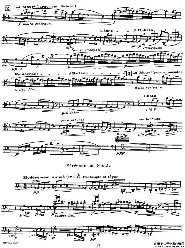 Sonata（德彪西-大提琴奏鸣曲）（大提琴独奏）(大提琴谱)2 jianpu8.cn