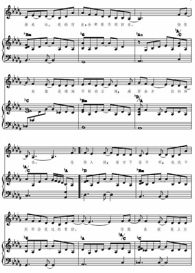 青春热带雨林(钢琴谱)