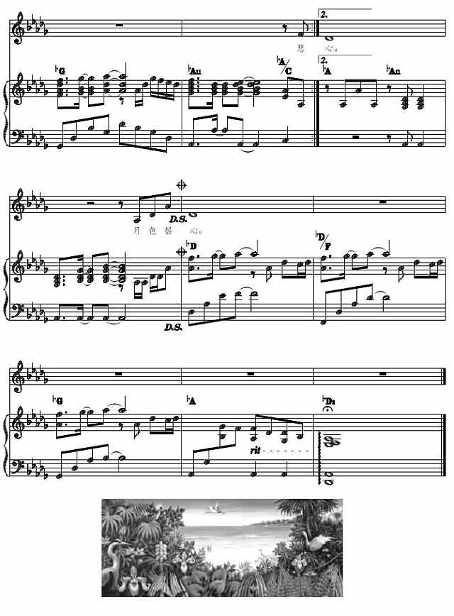 青春热带雨林(钢琴谱)