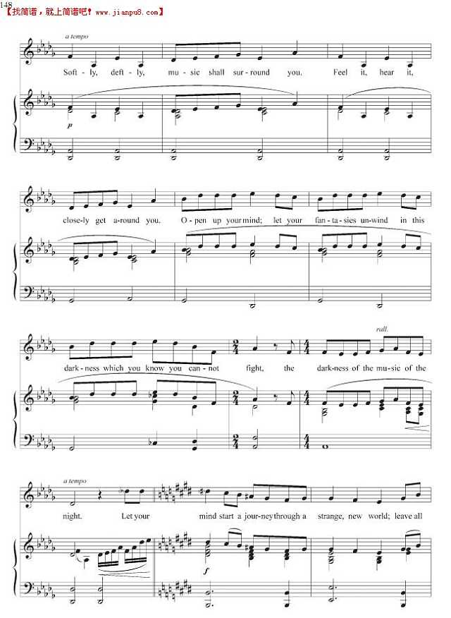 夜之歌 钢琴谱2 www.jianpu8.cn