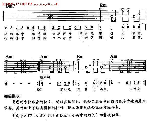 罗大佑 台北红玫瑰 吉他谱pic3 www.jianpu8.cn