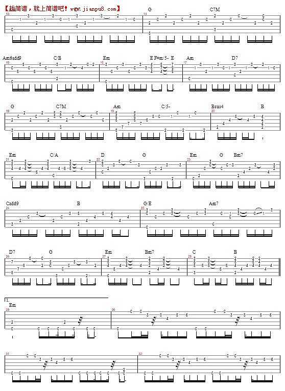 南拳妈妈 你不像她 吉他谱pic2 www.jianpu8.cn