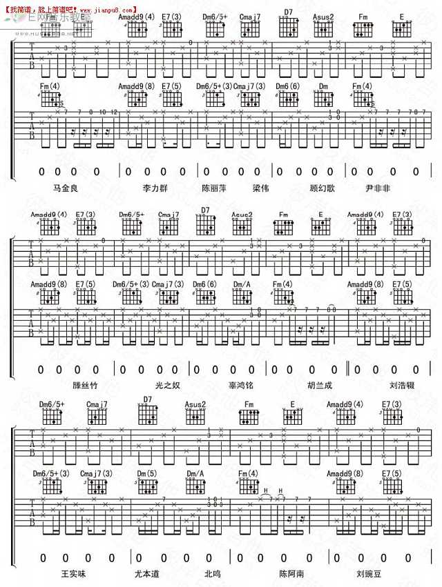 周云蓬 沉默如谜的呼吸 吉他谱pic3 www.jianpu8.cn